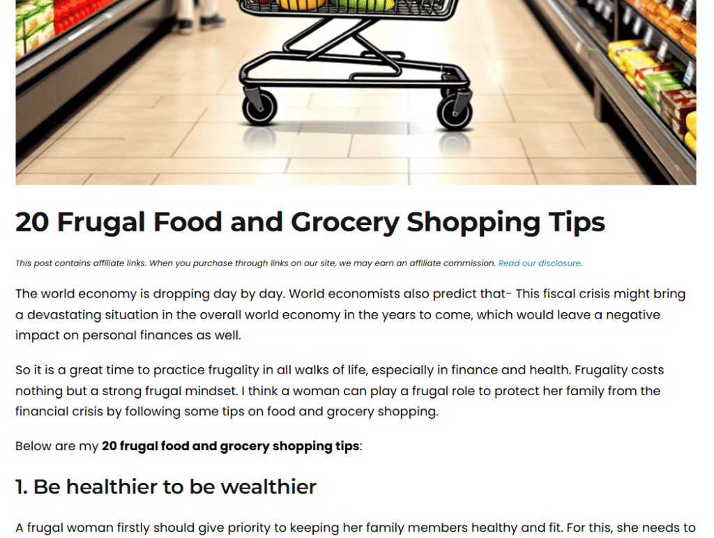 20 Frugal Food and Grocery Shopping Tips