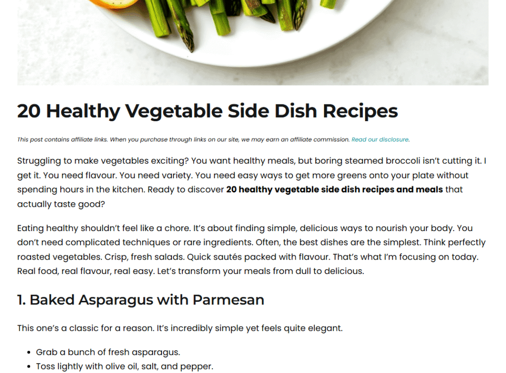 20 Healthy Vegetable Side Dish Recipes