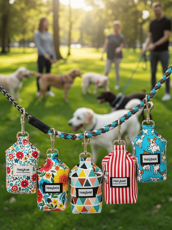 2. Fabric Dog Poop Bag Holder